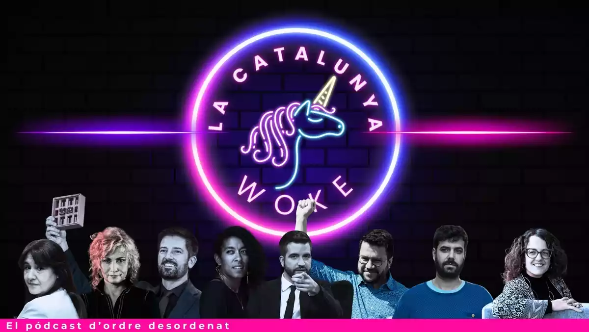 Logotipo del podcast de E-Notícies, La Catalunya Woke